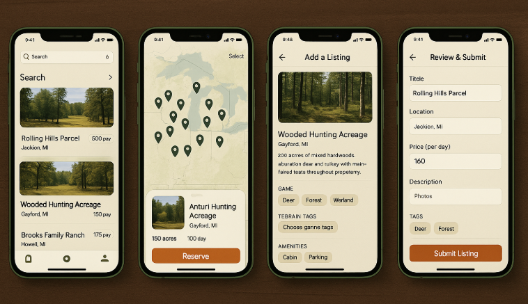 Reserved app screens